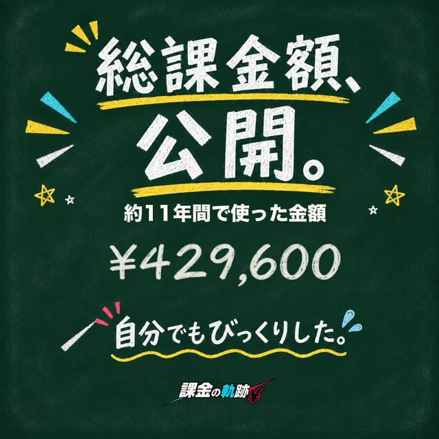 シェアカードのサンプル：総課金額、公開。